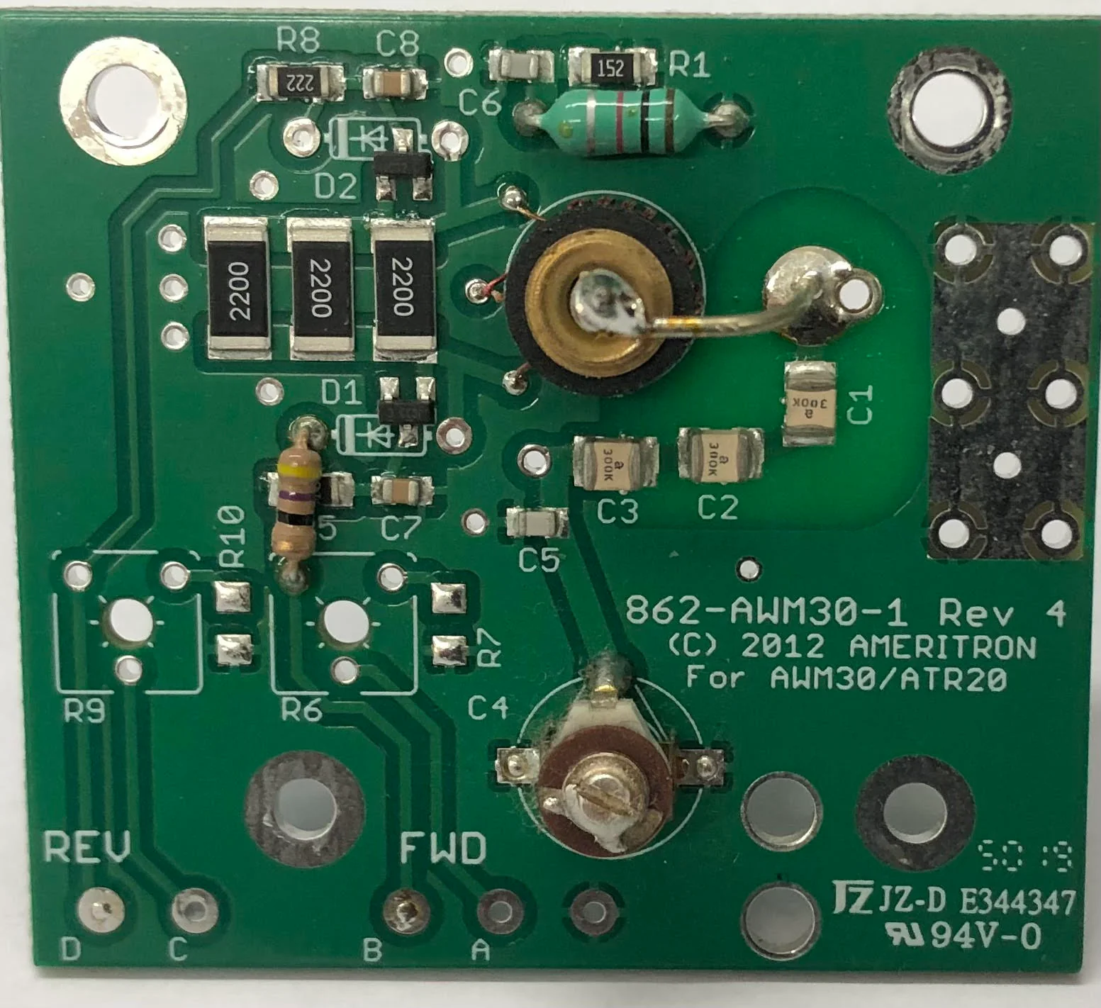 50-ALS1300-SWR POPULATED SWR BOARD FOR 1300,1306,606,600 AND ALL OTHERS