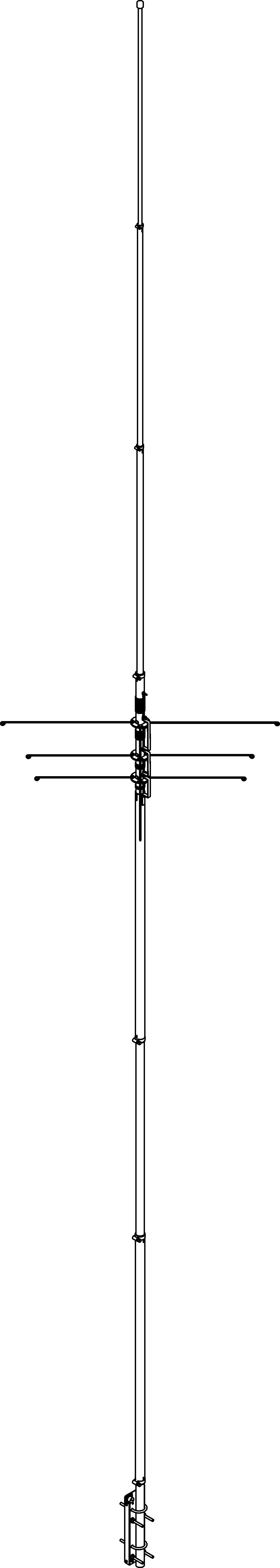 HV-4E, HIGH PERFORMANCE VERTICAL ANTENNA 40/20/15/10 METER,ENHANCED 40 METER PERFORMANCE