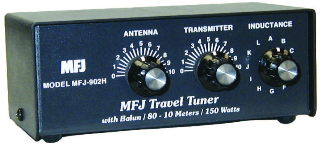 MFJ-902H, TRAVEL TUNER, 10-80M, 150W, W/BALUN